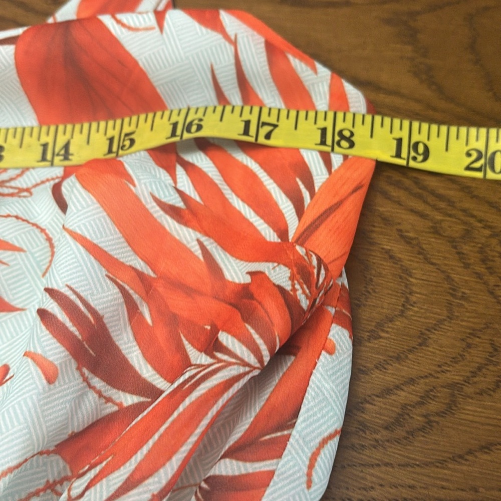 H &M Orange & Pale Green Palm Maxi Dress - Picture 9 of 12